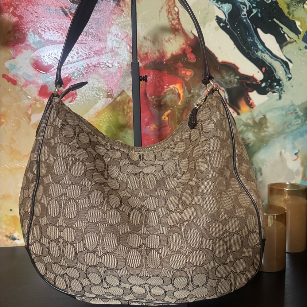 Coach Tan and Brown Hobo Bag - Picture 2 of 13